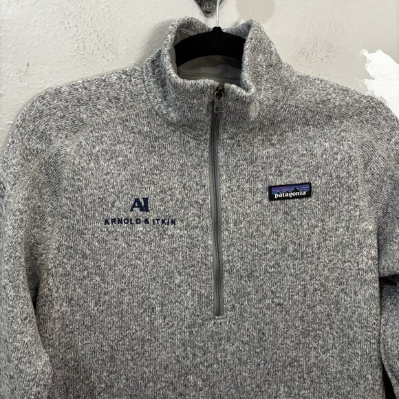 Patagonia 1/4 Zip Better Sweater Gray Women Medium - Picture 4 of 12